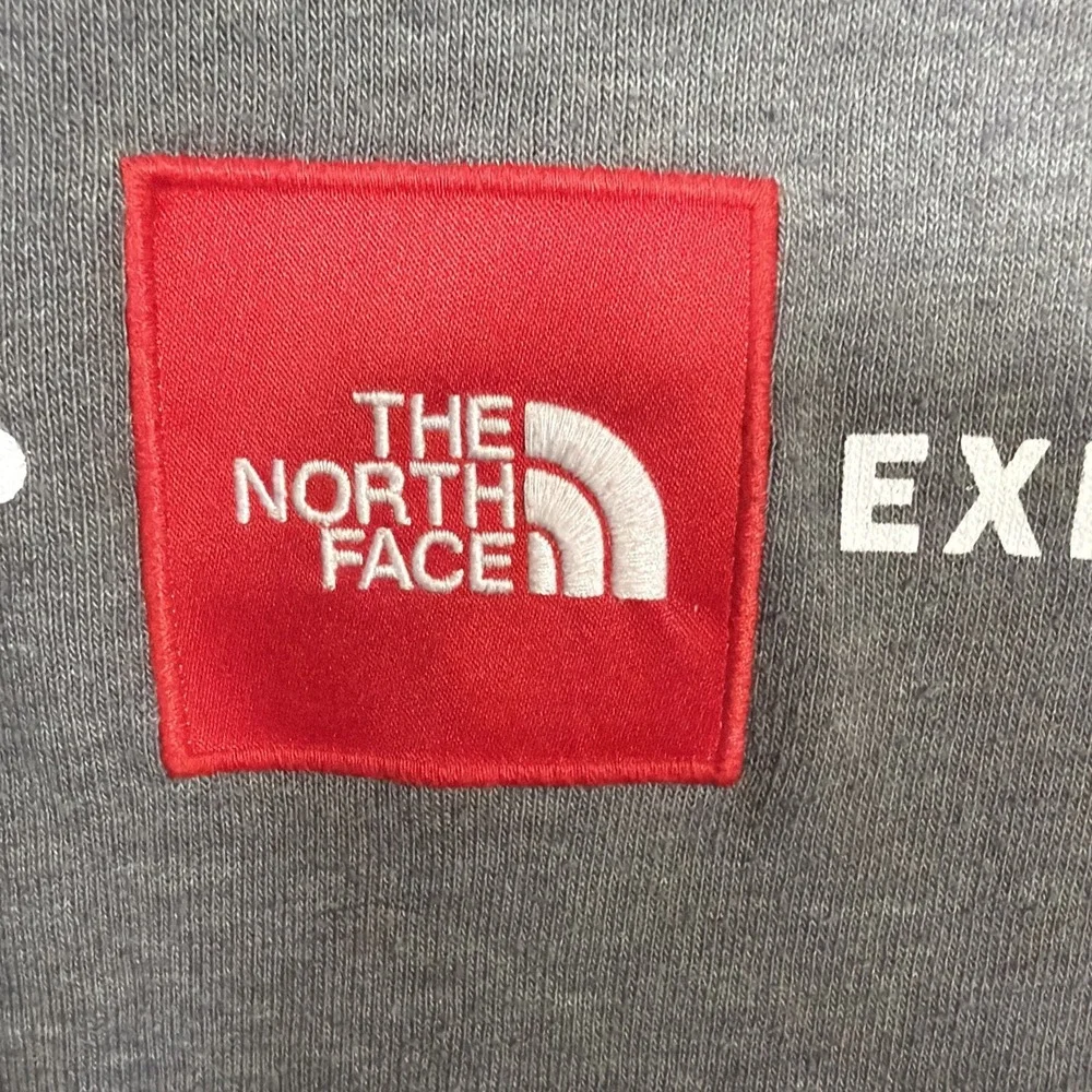 The North Face‎ Mens Hoodie Gray Never Stop Exploring Graphic Pullover Size L
